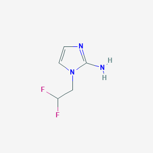 molecular formula C5H7F2N3 B2481766 1-(2,2-二氟乙基)咪唑-2-胺 CAS No. 1700491-28-6