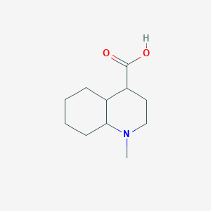 molecular formula C11H19NO2 B2481767 1-Methyl-3,4,4a,5,6,7,8,8a-octahydro-2H-quinoline-4-carboxylic acid CAS No. 1544192-25-7