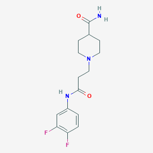 molecular formula C15H19F2N3O2 B248177 1-[2-(3,4-Difluoro-phenylcarbamoyl)-ethyl]-piperidine-4-carboxylic acid amide 