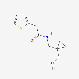 molecular formula C11H15NO2S B2481773 N-((1-(hydroxymethyl)cyclopropyl)methyl)-2-(thiophen-2-yl)acetamide CAS No. 1286705-45-0