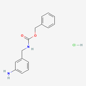 molecular formula C15H17ClN2O2 B2481774 3-N-Cbz-aminomethylaniline hcl CAS No. 1159826-16-0; 374554-26-4