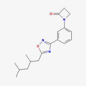 1-{3-[5-(2,4-Dimethylpentyl)-1,2,4-oxadiazol-3-yl]phenyl}azetidin-2-one