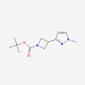 molecular formula C12H19N3O2 B2481777 Tert-butyl 3-(1-methylpyrazol-3-yl)azetidine-1-carboxylate CAS No. 2413896-59-8