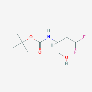 molecular formula C9H17F2NO3 B2481781 叔丁基N-(4,4-二氟-1-羟基丁-2-基)氨基甲酸酯 CAS No. 1662681-20-0