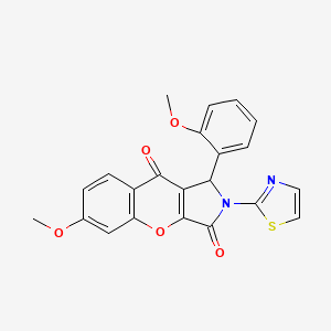 6-Methoxy-1-(2-methoxyphenyl)-2-(1,3-thiazol-2-yl)-1,2-dihydrochromeno[2,3-c]pyrrole-3,9-dione