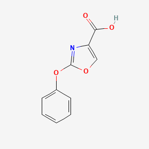 molecular formula C10H7NO4 B2481814 2-Phenoxy-1,3-oxazole-4-carboxylic acid CAS No. 1048919-23-8