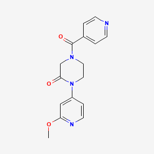 1-(2-Methoxypyridin-4-yl)-4-(pyridine-4-carbonyl)piperazin-2-one