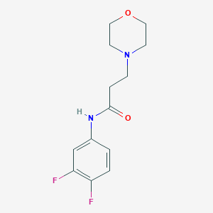 molecular formula C13H16F2N2O2 B248184 N-(3,4-difluorophenyl)-3-(morpholin-4-yl)propanamide 