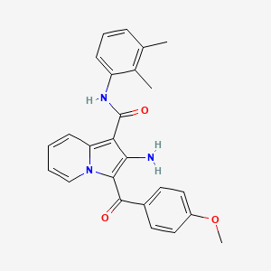molecular formula C25H23N3O3 B2481843 2-amino-N-(2,3-dimethylphenyl)-3-(4-methoxybenzoyl)indolizine-1-carboxamide CAS No. 903342-72-3