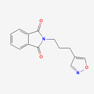 molecular formula C14H12N2O3 B2481847 2-[3-(1,2-Oxazol-4-yl)propyl]isoindole-1,3-dione CAS No. 1936064-00-4