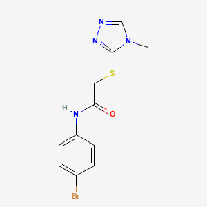 molecular formula C11H11BrN4OS B2481871 N-(4-Bromophenyl)-2-[(4-methyl-4H-1,2,4-triazol-3-yl)sulfanyl]acetamide CAS No. 330943-91-4