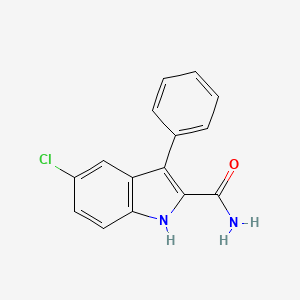molecular formula C15H11ClN2O B2481873 5-氯-3-苯基-1H-吲哚-2-甲酰胺 CAS No. 21139-30-0