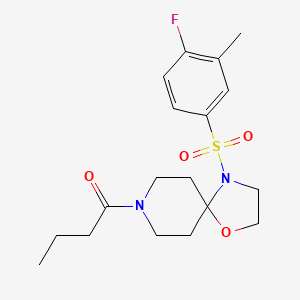 8-Butyryl-4-[(4-fluoro-3-methylphenyl)sulfonyl]-1-oxa-4,8-diazaspiro[4.5]decane