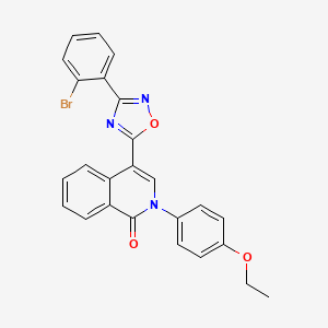 molecular formula C25H18BrN3O3 B2481897 4-(3-(2-bromophenyl)-1,2,4-oxadiazol-5-yl)-2-(4-ethoxyphenyl)isoquinolin-1(2H)-one CAS No. 1358907-09-1