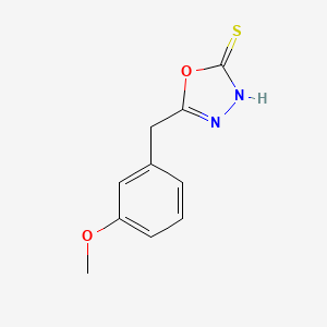 molecular formula C10H10N2O2S B2481902 5-[(3-Methoxyphenyl)methyl]-1,3,4-oxadiazole-2-thiol CAS No. 1038368-50-1