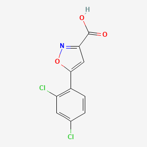 molecular formula C10H5Cl2NO3 B2481903 5-(2,4-Dichlorophenyl)isoxazole-3-carboxylic acid CAS No. 712348-40-8