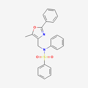 N-[(5-methyl-2-phenyl-1,3-oxazol-4-yl)methyl]-N-phenylbenzenesulfonamide