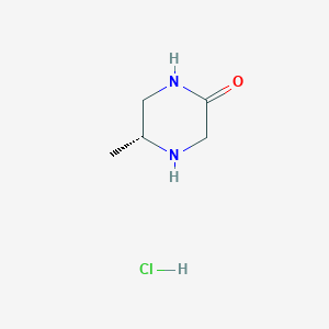 molecular formula C5H11ClN2O B2481917 (5R)-5-甲基-2-哌嗪酮盐酸盐 CAS No. 1609388-52-4