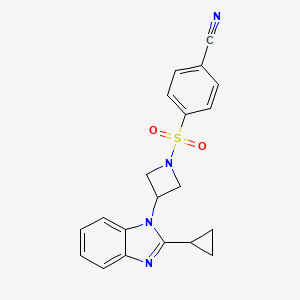 4-{[3-(2-cyclopropyl-1H-1,3-benzodiazol-1-yl)azetidin-1-yl]sulfonyl}benzonitrile