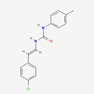 molecular formula C16H15ClN2O B2481925 1-[(E)-2-(4-氯苯基)乙烯基]-3-(4-甲基苯基)脲 CAS No. 1164485-74-8