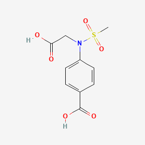 molecular formula C10H11NO6S B2481926 4-[(Carboxymethyl)(methylsulfonyl)amino]benzoic acid CAS No. 1242814-39-6