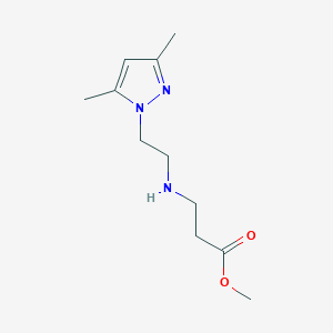 methyl 3-((2-(3,5-dimethyl-1H-pyrazol-1-yl)ethyl)amino)propanoate