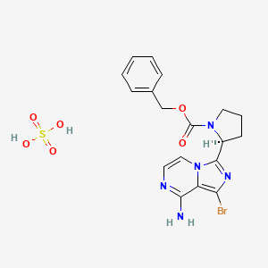 Benzyl (S)-2-(8-amino-1-bromoimidazo[1,5-a]pyrazin-3-yl)pyrrolidine-1-carboxylate sulfate