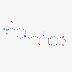 1-[3-(1,3-Benzodioxol-5-ylamino)-3-oxopropyl]piperidine-4-carboxamide