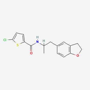 molecular formula C16H16ClNO2S B2481944 5-chloro-N-(1-(2,3-dihydrobenzofuran-5-yl)propan-2-yl)thiophene-2-carboxamide CAS No. 2034515-16-5