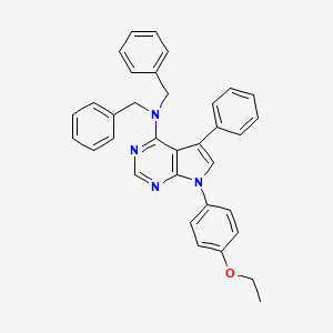 N,N-dibenzyl-7-(4-ethoxyphenyl)-5-phenyl-7H-pyrrolo[2,3-d]pyrimidin-4-amine