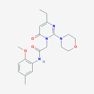 molecular formula C20H26N4O4 B2481952 2-(4-ethyl-2-morpholin-4-yl-6-oxopyrimidin-1(6H)-yl)-N-(2-methoxy-5-methylphenyl)acetamide CAS No. 1251595-25-1