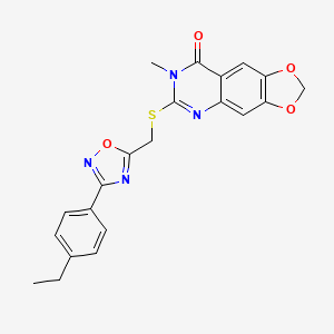 molecular formula C21H18N4O4S B2481961 N-(2-methoxyphenyl)-2-({6-[4-(3-methoxyphenyl)piperazin-1-yl]pyrimidin-4-yl}thio)acetamide CAS No. 1112026-56-8