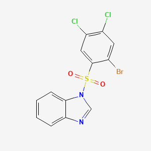 molecular formula C13H7BrCl2N2O2S B2481962 1-[(2-溴-4,5-二氯苯基)磺酰]-1H-苯并咪唑 CAS No. 2248836-19-1