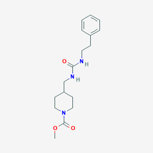 molecular formula C17H25N3O3 B2481965 Methyl 4-((3-phenethylureido)methyl)piperidine-1-carboxylate CAS No. 1235370-06-5
