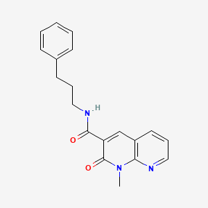 molecular formula C19H19N3O2 B2481966 1-methyl-2-oxo-N-(3-phenylpropyl)-1,2-dihydro-1,8-naphthyridine-3-carboxamide CAS No. 899740-72-8