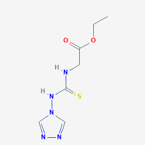 molecular formula C7H11N5O2S B2481971 ethyl 2-{[(4H-1,2,4-triazol-4-ylamino)carbothioyl]amino}acetate CAS No. 439108-24-4