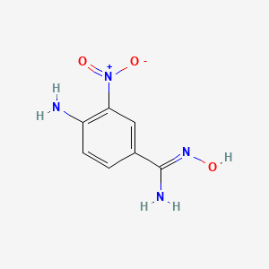 molecular formula C7H8N4O3 B2481973 4-Amino-3-nitrobenzamidoxime CAS No. 1256486-31-3