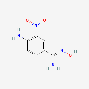 molecular formula C7H8N4O3 B2481973 4-氨基-3-硝基苯甲酰肟 CAS No. 1256486-31-3