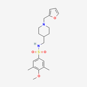 N-((1-(furan-2-ylmethyl)piperidin-4-yl)methyl)-4-methoxy-3,5-dimethylbenzenesulfonamide