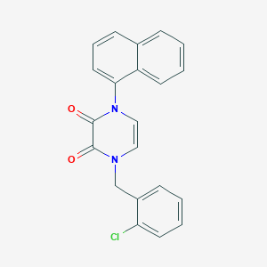 molecular formula C21H15ClN2O2 B2481981 1-[(2-氯苯基)甲基]-4-萘-1-基吡嗪-2,3-二酮 CAS No. 898419-04-0