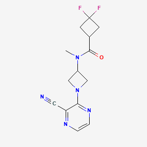 N-[1-(3-Cyanopyrazin-2-yl)azetidin-3-yl]-3,3-difluoro-N-methylcyclobutane-1-carboxamide