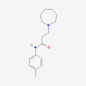 molecular formula C16H24N2O B248199 3-(azepan-1-yl)-N-(4-methylphenyl)propanamide 