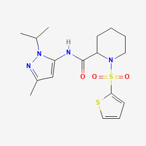 N-(1-isopropyl-3-methyl-1H-pyrazol-5-yl)-1-(thiophen-2-ylsulfonyl)piperidine-2-carboxamide