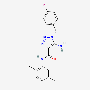 molecular formula C18H18FN5O B2481999 5-amino-N-(2,5-dimethylphenyl)-1-(4-fluorobenzyl)-1H-1,2,3-triazole-4-carboxamide CAS No. 902556-82-5