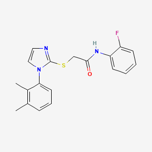 2-((1-(2,3-dimethylphenyl)-1H-imidazol-2-yl)thio)-N-(2-fluorophenyl)acetamide