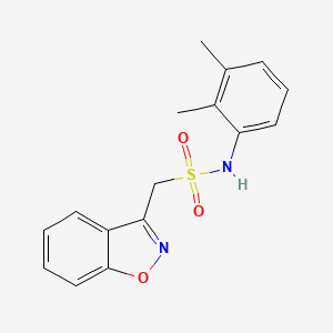 molecular formula C16H16N2O3S B2482009 1-(苯并[d]异噁唑啉-3-基)-N-(2,3-二甲基苯基)甲磺酰胺 CAS No. 1797696-94-6