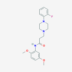 molecular formula C21H26FN3O3 B248201 N-(2,5-dimethoxyphenyl)-3-[4-(2-fluorophenyl)piperazin-1-yl]propanamide 