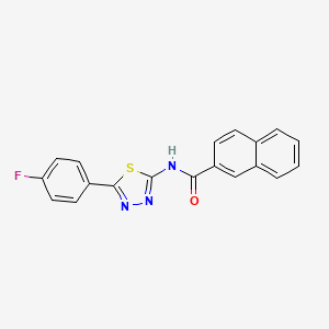 molecular formula C19H12FN3OS B2482012 N-[5-(4-fluorophenyl)-1,3,4-thiadiazol-2-yl]naphthalene-2-carboxamide CAS No. 391863-06-2