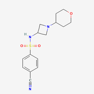 molecular formula C15H19N3O3S B2482019 4-氰基-N-[1-(氧杂-4-基)氮杂-3-基]苯磺酰胺 CAS No. 2415569-25-2