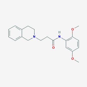 molecular formula C20H24N2O3 B248202 3-(3,4-dihydro-2(1H)-isoquinolinyl)-N-(2,5-dimethoxyphenyl)propanamide 